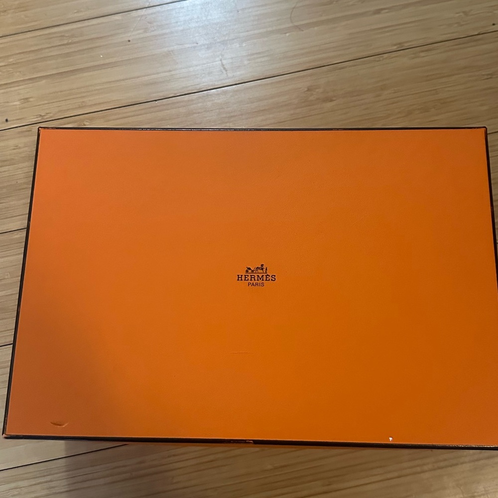 Hermes Orange Suede Moccasin Loafers - Picture 4 of 8